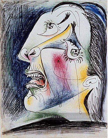 La Femme qui pleure 0 1937 cubisme Pablo Picasso Peintures à l'huile